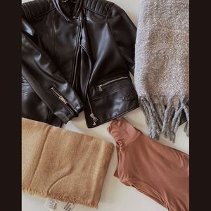 Zara faux leather coat